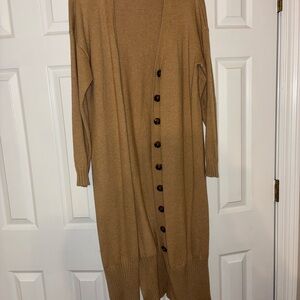 Vince Camuto Camel Button-Down Cardigan